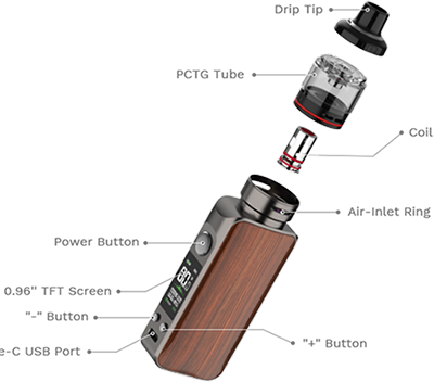 Vaporesso Luxe 80S explotado vaporizador V-Tower Arizer Vaporizadores.pe